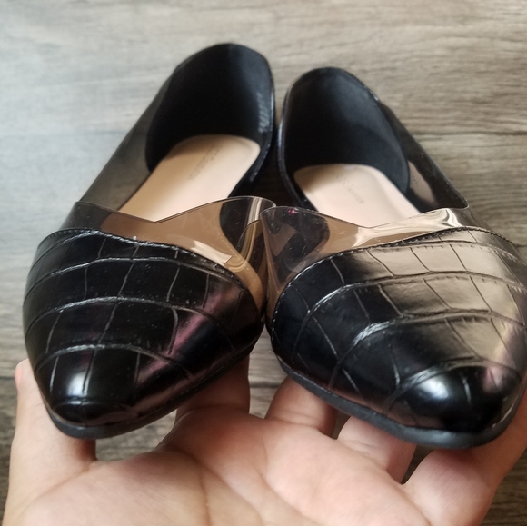 Ellory D'Orsay Pointy Toe Flat Shoes Black Size 10 - Picture 6 of 10